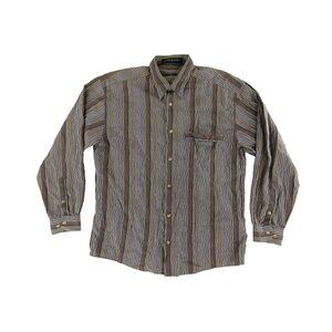 Jhane Barnes Mens Dress Shirt M Multicolor Long Sleeve Button Up